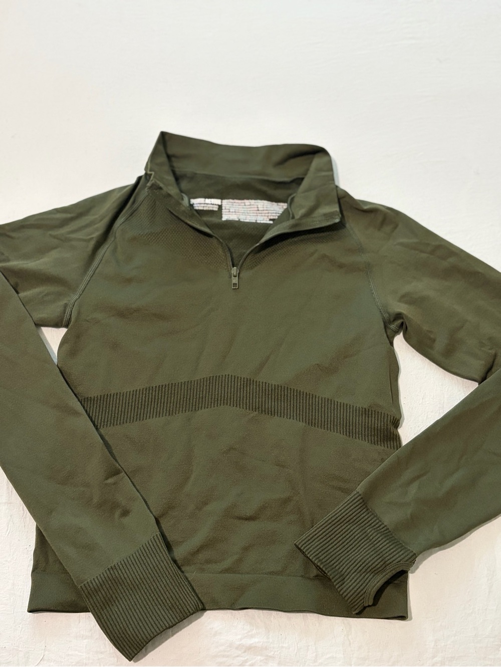Women’s PINK Olive Half-Zip long sleeve active wear